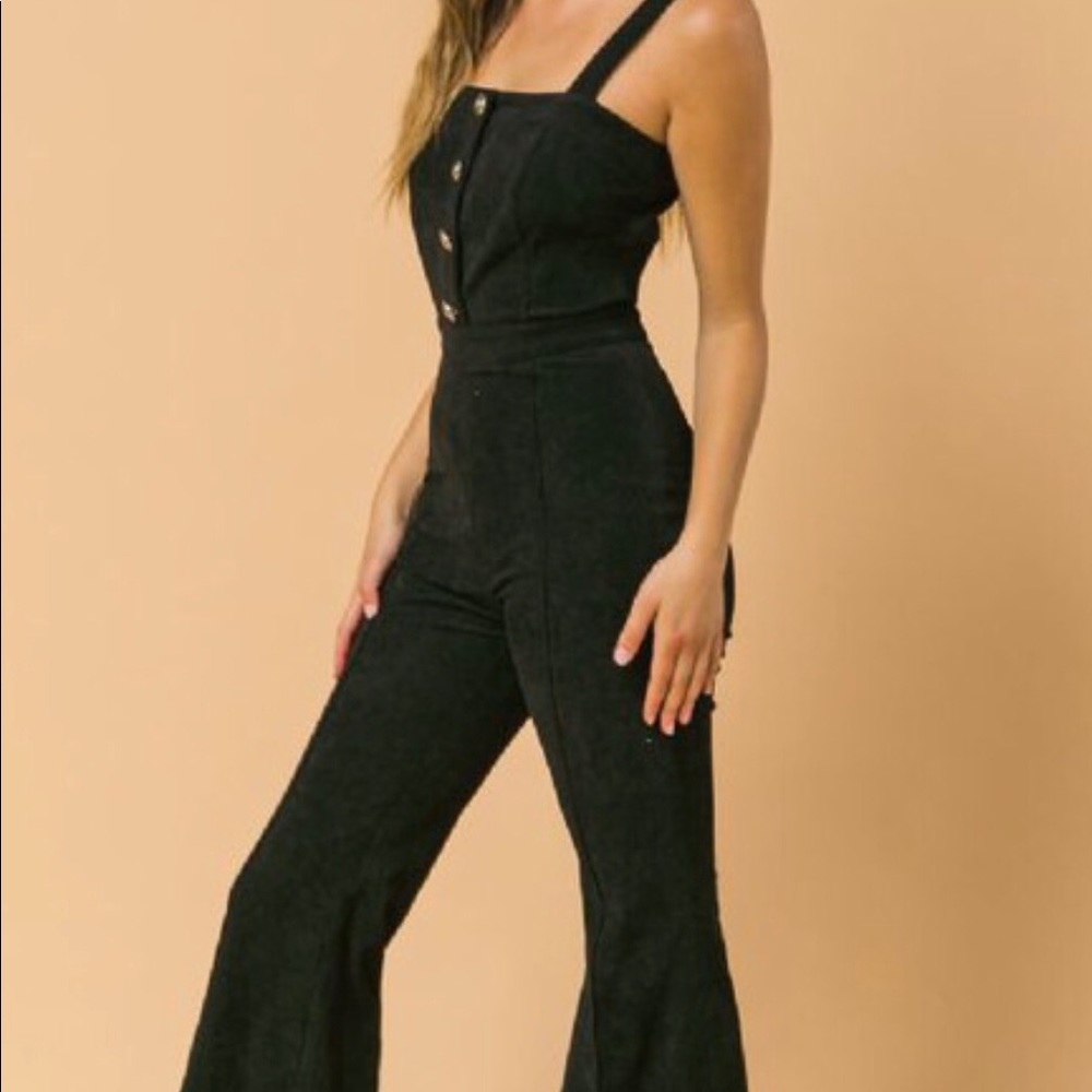 Black corduroy jumpsuit NWT